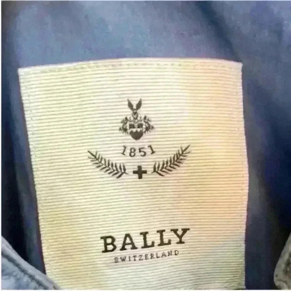 Bally Of Switzerland Vintage Gray/Blue Leather Jacket Size 42 US Large - Picture 12 of 14